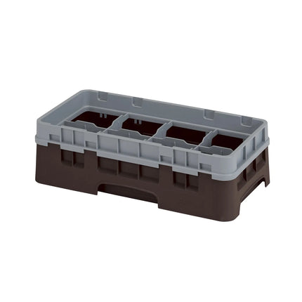 Khay Rửa Ly Camrack Cambro 8HS1114167 Nửa Khay, 6 Thanh Nối, 8 Ngăn, Màu Nâu
