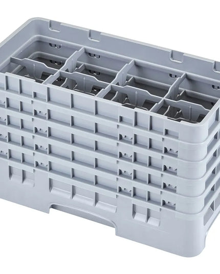 Khay Rửa Ly Camrack Cambro 8HS958151 Nửa Khay, 5 Thanh Nối, 8 Ngăn, Màu Xám Nhạt
