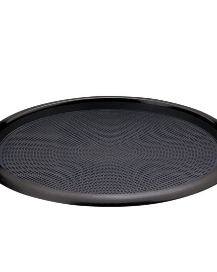 Khay Tròn Chống Trượt Service Ideas TR1614RIBX 40.6 cm Thép Không Gỉ Màu Black Onyx Đệm Cao Su Đen
