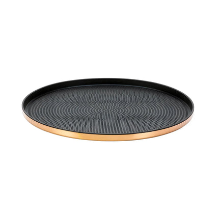 Khay Tròn Modern Edge Service Ideas TRME12RIRG Thép Không Gỉ Màu Vàng Hồng 30.5 cm