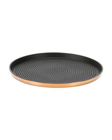 Khay Tròn Modern Edge Service Ideas TRME9RIRG Thép Không Gỉ Màu Vàng Hồng 22.9 cm