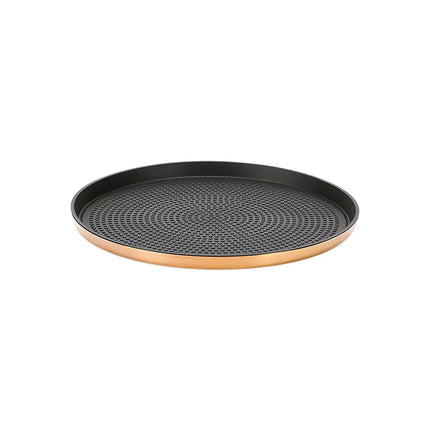 Khay Tròn Modern Edge Service Ideas TRME9RIRG Thép Không Gỉ Màu Vàng Hồng 22.9 cm