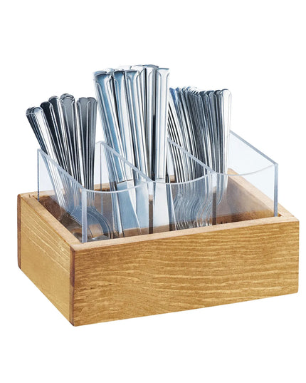 Khay Trưng Bày Dao Dĩa 3 Ngăn Cal-Mil 3408-99 22.9 cm x 15.2 cm Gỗ Tái Chế