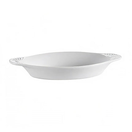 Khay Welsh Rarebit Oval CAC COA15W Gốm Trắng 450 ml