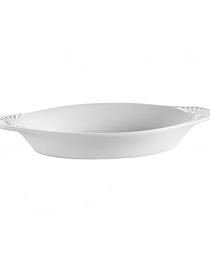 Khay Welsh Rarebit Oval CAC COA8W Gốm Trắng 240 ml
