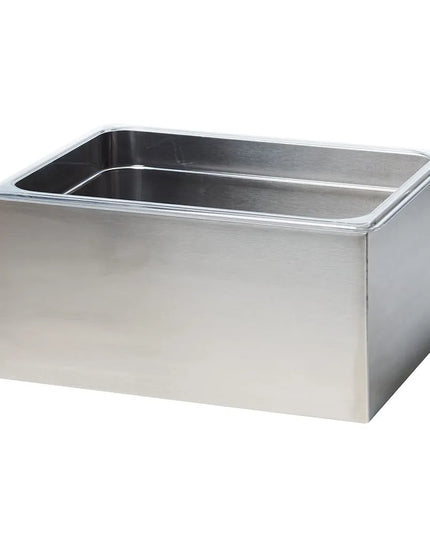 Khung Đá Cal-Mil 22064-10-55 Khay Nhựa Trong 31.1 cm Rộng x 25.4 cm Sâu x 15.2 cm Cao, Khung Inox