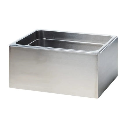 Khung Đá Cal-Mil 22064-10-55 Khay Nhựa Trong 31.1 cm Rộng x 25.4 cm Sâu x 15.2 cm Cao, Khung Inox