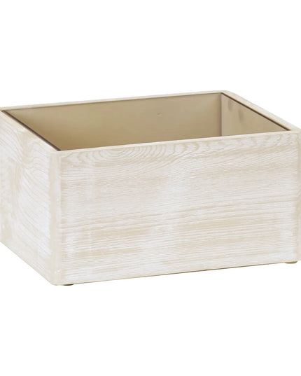 Khung Đá Chữ Nhật Cal-Mil 22421-10-113 30.5 x 25.4 x 16.5 cm, Gỗ Thông, Trắng Wash