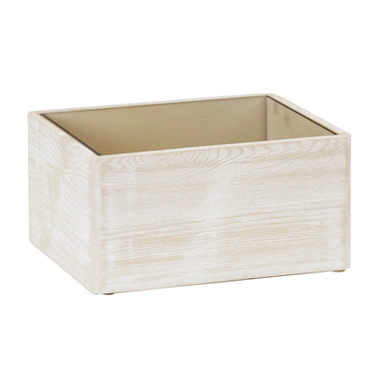 Khung Đá Chữ Nhật Cal-Mil 22421-10-113 30.5 x 25.4 x 16.5 cm, Gỗ Thông, Trắng Wash