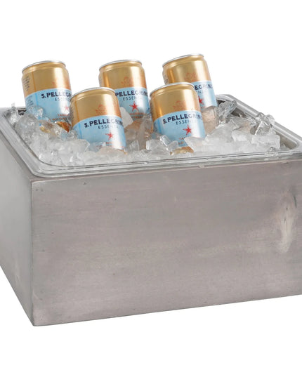 Khung Đá Chữ Nhật Cal-Mil 3360-10-110 Kèm Khay Đá Trong 33 x 27.9 x 15.2 cm, Gỗ Thông, Xám