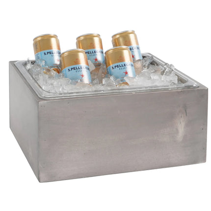 Khung Đá Chữ Nhật Cal-Mil 3360-10-110 Kèm Khay Đá Trong 33 x 27.9 x 15.2 cm, Gỗ Thông, Xám