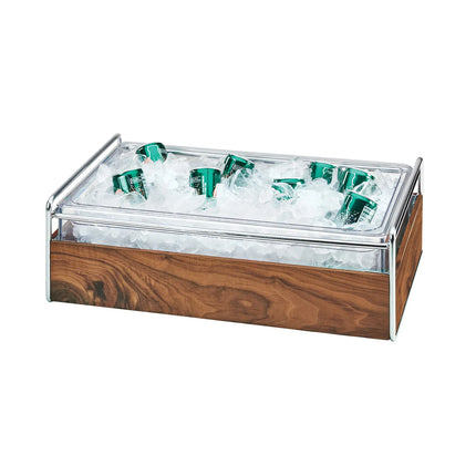 Khung Đá Chữ Nhật Cal-Mil 3702-12-49 55.2 cm Dài x 34.3 cm Rộng x 18.4 cm Cao, Gỗ/Khung Chrome