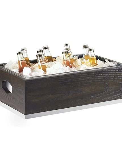 Khung Đá Chữ Nhật Cal-Mil 3800-12-87 54 cm Dài x 33.7 cm Rộng x 17.8 cm Cao, Gỗ Sồi, Xám