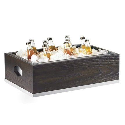 Khung Đá Chữ Nhật Cal-Mil 3800-12-87 54 cm Dài x 33.7 cm Rộng x 17.8 cm Cao, Gỗ Sồi, Xám