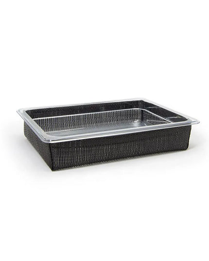 Khung Đá Chữ Nhật Front of the House BHO136BKV21 Kèm Khay 32.4 x 26.7 x 6.4 cm, Vinyl Dệt, Đen
