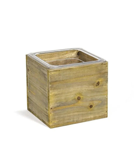 Khung Đá Chữ Nhật Front of the House BHO145NAW21 Kèm Khay 17.8 x 16.5 x 16.5 cm, Gỗ Rustic