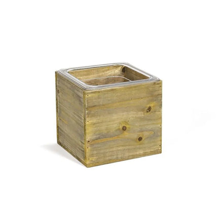 Khung Đá Chữ Nhật Front of the House BHO145NAW21 Kèm Khay 17.8 x 16.5 x 16.5 cm, Gỗ Rustic