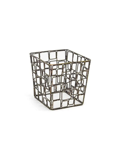 Khung Đựng Đá Chữ Nhật Front of the House BHO051GOI21 15.9 cm x 14 cm x 15.2 cm, Sắt, Màu Đồng