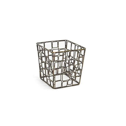 Khung Đựng Đá Chữ Nhật Front of the House BHO051GOI21 15.9 cm x 14 cm x 15.2 cm, Sắt, Màu Đồng