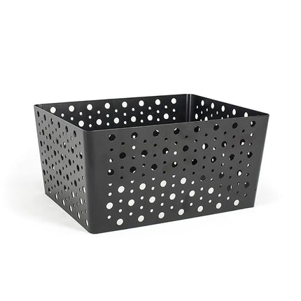 Khung Đựng Đá Chữ Nhật Front of the House BHO114BKI20 31.1 cm x 24.1 cm x 15.2 cm, Sắt, Bề Mặt Nhám Đen