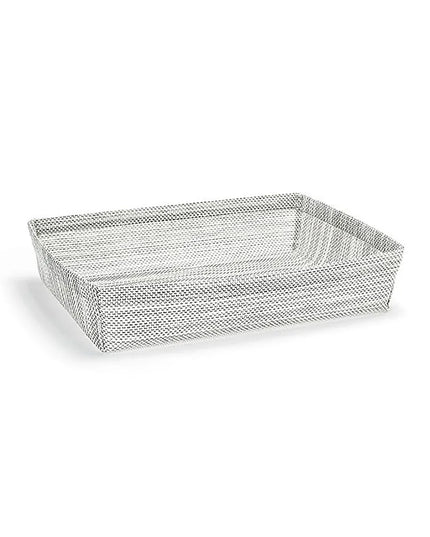 Khung Đựng Đá Chữ Nhật Front of the House BHO129GYV21 31.1 cm x 24.1 cm x 6.4 cm, Nhựa Đan, Xám Mesh