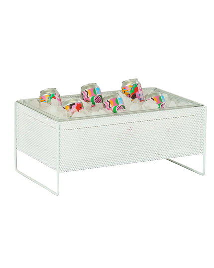 Khung Đựng Đá Hình Chữ Nhật Cal-Mil 22907-12-15 - 53.3 cm x 33 cm x 22.9 cm, Kim Loại, Trắng