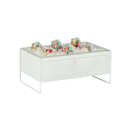 Khung Đựng Đá Hình Chữ Nhật Cal-Mil 22907-12-15 - 53.3 cm x 33 cm x 22.9 cm, Kim Loại, Trắng