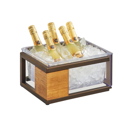 Khung Đựng Đá Hình Chữ Nhật Cal-Mil 3905-10-84 - 33.7 cm x 28.6 cm x 15.2 cm, Khung Gỗ/Đồng