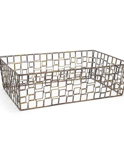 Khung Đựng Đá Hình Chữ Nhật Front of the House BHO049GOI20 - 50.8 cm x 30.5 cm x 15.2 cm, Gang, Đồng