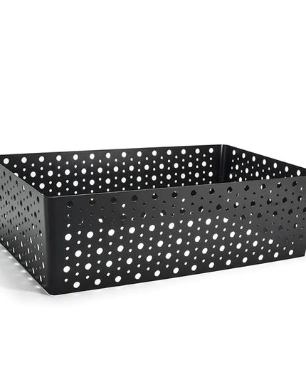 Khung Đựng Đá Hình Chữ Nhật Front of the House BHO065BKI20 - 50.8 cm x 30.5 cm x 15.2 cm, Gang, Bề Mặt Nhám Đen
