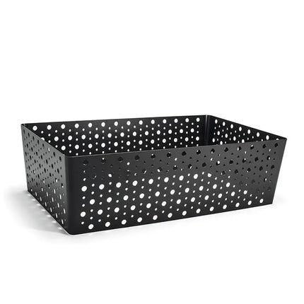 Khung Đựng Đá Hình Chữ Nhật Front of the House BHO065BKI20 - 50.8 cm x 30.5 cm x 15.2 cm, Gang, Bề Mặt Nhám Đen
