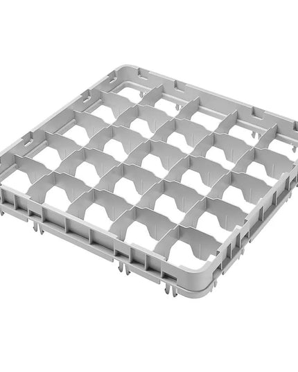 Khung Mở Rộng Giá Rửa Ly Chân Dài Cỡ Đầy Đủ Cambro 16E5151 16 Ngăn - Thả Nửa, Xám Nhạt