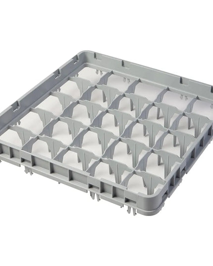 Khung Mở Rộng Giá Rửa Ly Cỡ Đầy Đủ Cambro 25E1151 25 Ngăn - Thả Toàn Phần, Xám Nhạt