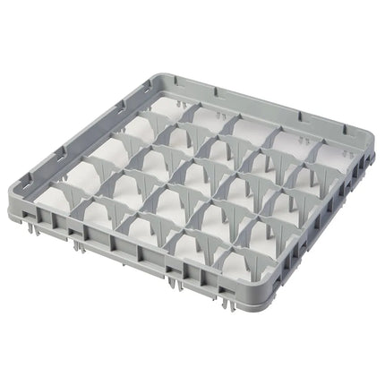 Khung Mở Rộng Giá Rửa Ly Cỡ Đầy Đủ Cambro 25E1151 25 Ngăn - Thả Toàn Phần, Xám Nhạt