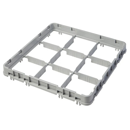 Khung Mở Rộng Giá Rửa Ly Cỡ Đầy Đủ Cambro 9E2151 9 Ngăn - Thả Nửa, Xám Nhạt