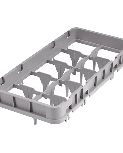 Khung Mở Rộng Giá Rửa Ly Cỡ Nửa Cambro 10HE1151 10 Ngăn - Thả Toàn Phần, Xám Nhạt