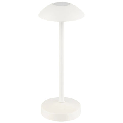 LED Table Lamp - GGM Gastro ALVA MICRO - Rechargeable - Cordless - 3-step dimmable - Ø80mm - Whisper White - with Charging Dock