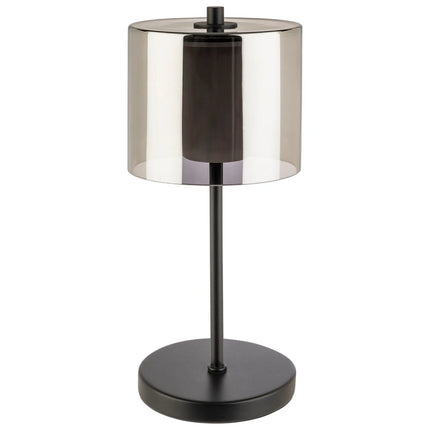 LED Table Lamp - GGM Gastro ANTON MINI - Rechargeable - Cordless - 3-step dimmable - Ø120mm - Black - with Charging Dock
