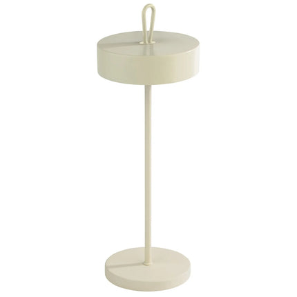 LED Table Lamp - GGM Gastro CLEO MINI - Rechargeable - Cordless - 3-step dimmable - Ø120mm - Whisper White - with Charging Dock