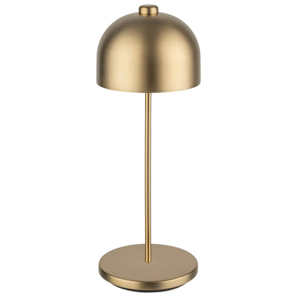 LED Table Lamp - GGM Gastro JOSEF MINI - Rechargeable - Cordless - 3-step dimmable - Ø110mm - Champagne - with Charging Dock