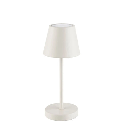 LED Table Lamp - GGM Gastro MERLE MICRO - Rechargeable - Cordless - 3-step dimmable - Ø80mm - Whisper White - with Charging Dock