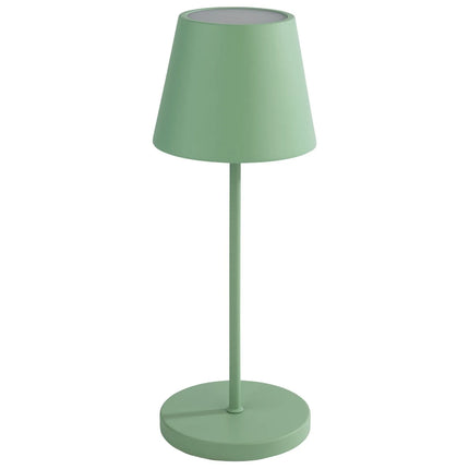 LED Table Lamp - GGM Gastro MERLE MINI - Rechargeable - Cordless - 3-step dimmable - Ø110mm - Mint - with Charging Dock