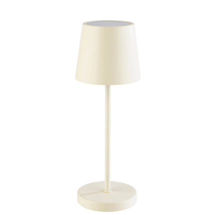 LED Table Lamp - GGM Gastro MERLE MINI - Rechargeable - Cordless - 3-step dimmable - Ø90mm - Whisper White - with Charging Dock