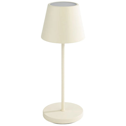 LED Table Lamp - GGM Gastro MERLE MINI - Rechargeable - Cordless - 3-step dimmable - Ø110mm - Whisper White - with Charging Dock