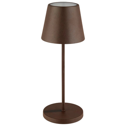 LED Table Lamp - GGM Gastro MERLE MINI - Rechargeable - Cordless - 3-step dimmable - Ø110mm - Grid - with Charging Dock