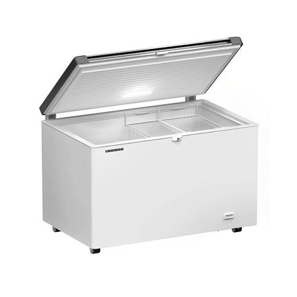 LIEBHERR commercial chest freezer - 404 litres - stainless steel lid