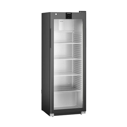 LIEBHERR | Commercial Refrigerator – 347 L - Single Glass Door - Black - -2 to +15 °C