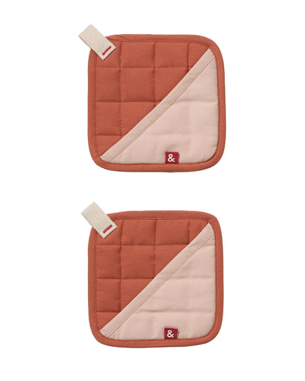 Lót Nồi Poly-Cotton Đỏ Paprika Hedley & Bennett HB001697 Có Vòng Móc 20.3 x 20.3 cm