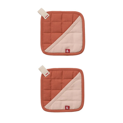 Lót Nồi Poly-Cotton Đỏ Paprika Hedley & Bennett HB001697 Có Vòng Móc 20.3 x 20.3 cm