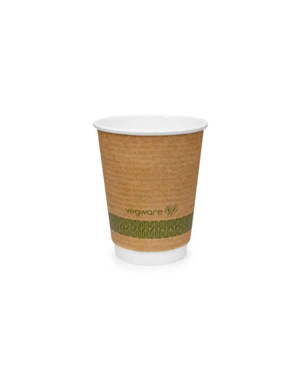 Ly Nóng Cách Nhiệt Dùng Một Lần Vegware VDW-K12 355 ml - PLA, In Hoa Văn